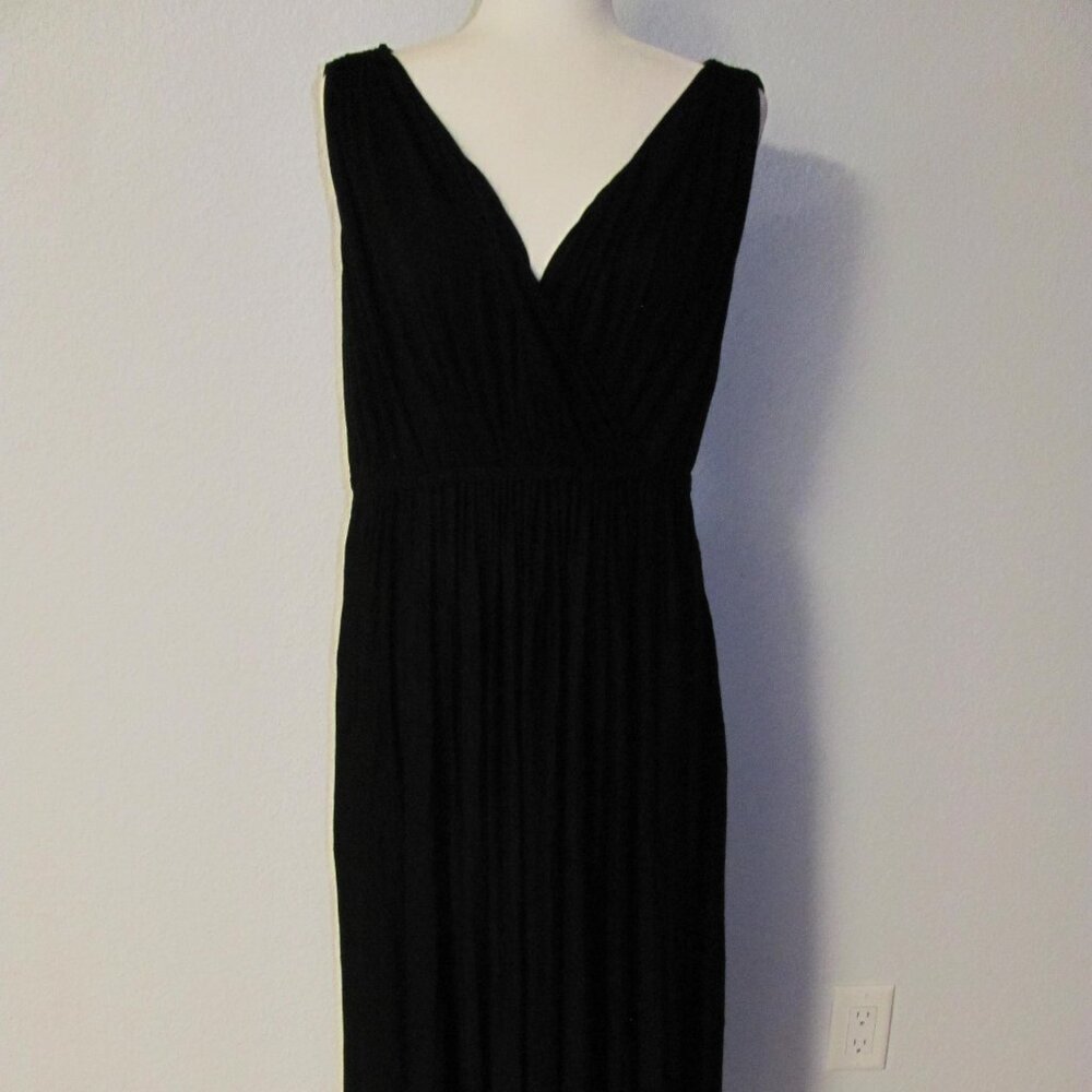 Banana Republic Black Long Maxi Dress Sleeveless Size Large L Excellent